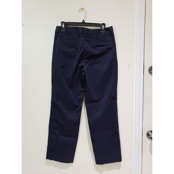 Women's Lands' End navy pants, straight leg, 100% cotton size 6 - Picture 3 of 8